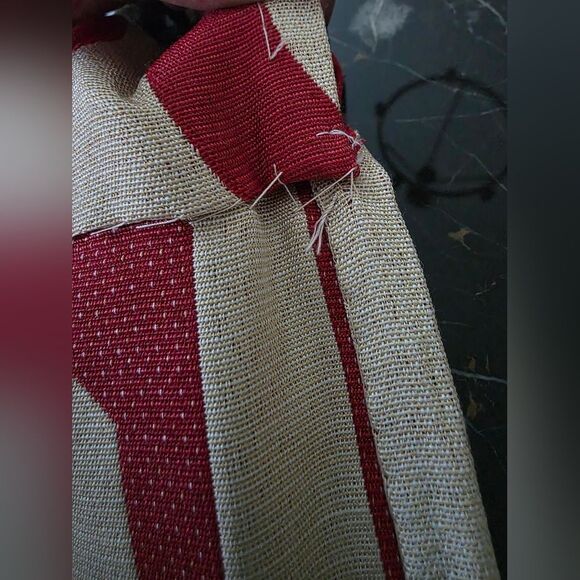 Red & Khaki Geometric Panel Set Of 4 35 X 88 - Picture 3 of 10